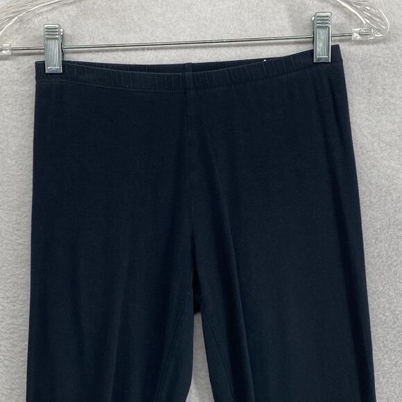 EILEEN FISHER Leggings 2XS Stretch Organic Cotton Jersey Cropped Black USA - Picture 4 of 13